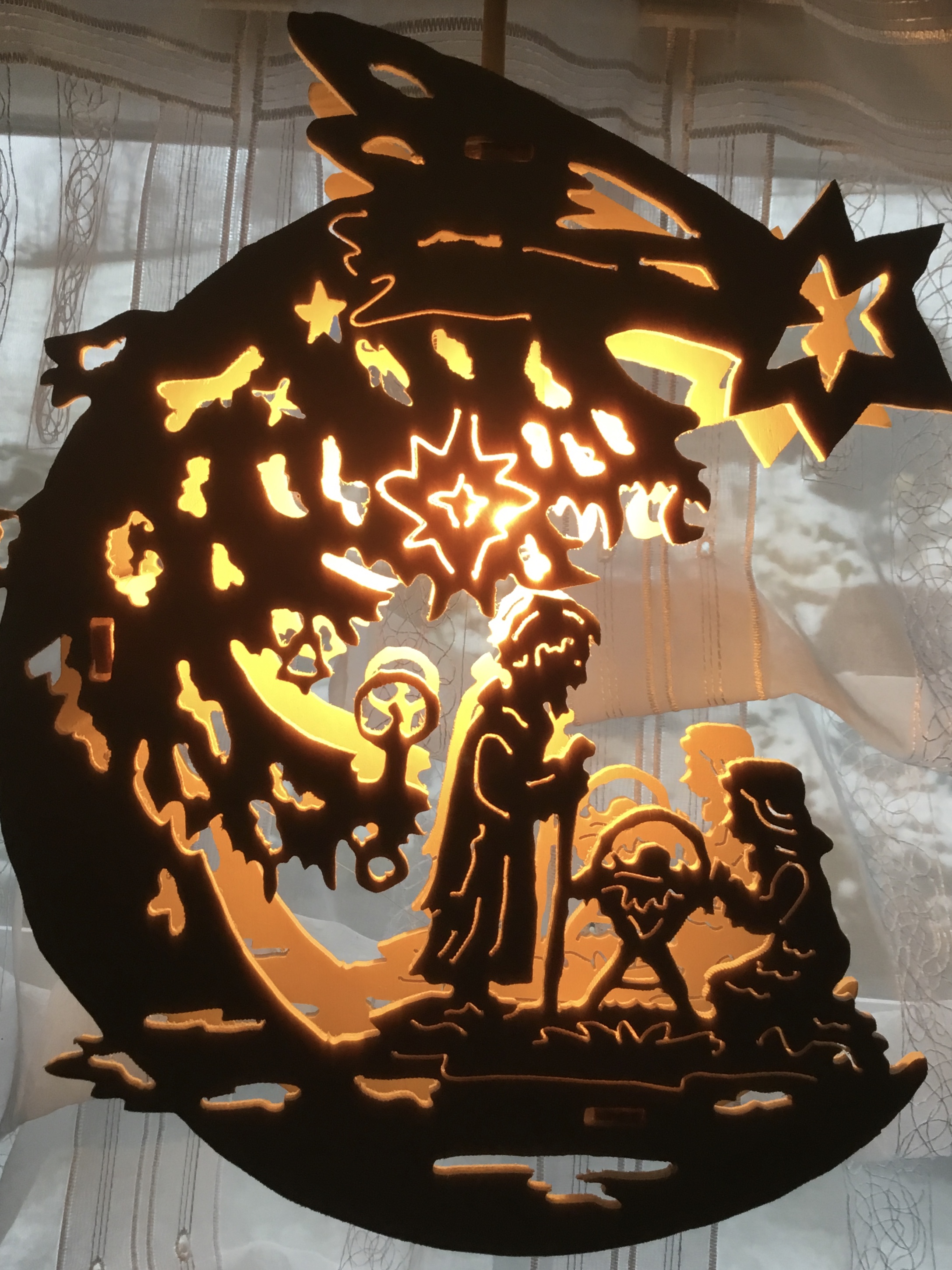 Fensterbild „Weihnachtskrippe“  DICTUM Handwerksgalerie